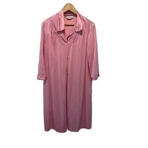 Vintage Vanity Fair 60s/70s nightgown pink housecoat sz L with POCKETS!!!!